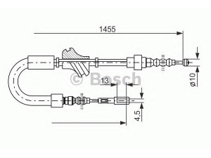 BOSCH 1 987 477 062 trosas, stovėjimo stabdys 
 Stabdžių sistema -> Valdymo svirtys/trosai
443 609 721 E, 443 609 721 G, 443 609 721 E