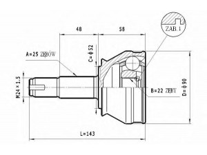 STATIM C.165 jungčių komplektas, kardaninis velenas 
 Ratų pavara -> Sujungimai/komplektas
46307082