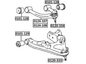 ASVA 0124-108 vikšro valdymo svirtis 
 Ašies montavimas/vairavimo mechanizmas/ratai -> Valdymo svirtis/pasukamosios svirties sujungimas -> Vairo trauklės (valdymo svirtis, išilginis balansyras, diago
48630-60010