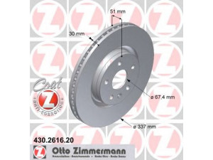 ZIMMERMANN 430.2616.20 stabdžių diskas 
 Dviratė transporto priemonės -> Stabdžių sistema -> Stabdžių diskai / priedai
13501940, 13502215, 13576781, 569 080