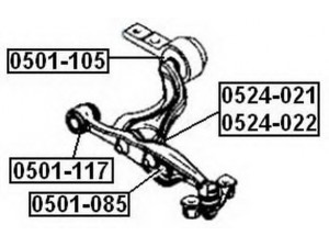 ASVA 0501-105 valdymo svirties/išilginių svirčių įvorė 
 Ašies montavimas/vairavimo mechanizmas/ratai -> Valdymo svirtis/pasukamosios svirties sujungimas -> Montavimas/sutvirtinimas
GS1D-34-300L