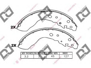 DJ PARTS BS1019 stabdžių trinkelių komplektas 
 Techninės priežiūros dalys -> Papildomas remontas
1A502638Z, 1A502638ZA, 5320077810