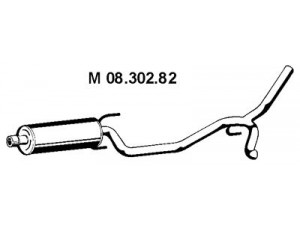 EBERSPÄCHER 08.302.82 vidurinis duslintuvas
58 52 185