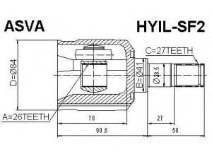 ASVA HYIL-SF2 jungčių komplektas, kardaninis velenas 
 Ratų pavara -> Sujungimai/komplektas
49505-26E00, 49505-26E00