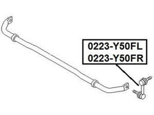 ASVA 0223-Y50FR šarnyro stabilizatorius 
 Ašies montavimas/vairavimo mechanizmas/ratai -> Stabilizatorius/fiksatoriai -> Savaime išsilyginanti atrama
54618-EG001