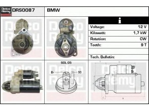 DELCO REMY DRS0087 starteris 
 Elektros įranga -> Starterio sistema -> Starteris
12417525293, 12417525445, 12417536690