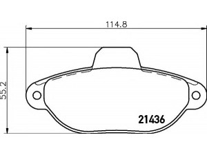 HELLA 8DB 355 019-931 stabdžių trinkelių rinkinys, diskinis stabdys 
 Techninės priežiūros dalys -> Papildomas remontas
77364635, 77365191, 77365306, 77365816