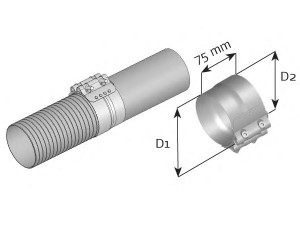DINEX 99276 spaustukas, išmetimo sistema