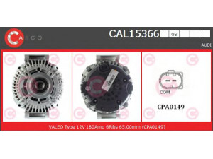 CASCO CAL15366GS kintamosios srovės generatorius 
 Elektros įranga -> Kint. sr. generatorius/dalys -> Kintamosios srovės generatorius
06E903016G, 06E903016K, 06E903016KX