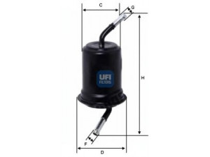 UFI 31.520.00 kuro filtras 
 Techninės priežiūros dalys -> Papildomas remontas
25067078, 25175539, BP01-20-490A