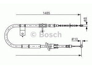 BOSCH 1 987 477 612 trosas, stovėjimo stabdys 
 Stabdžių sistema -> Valdymo svirtys/trosai
59760 22100, 59760 22110