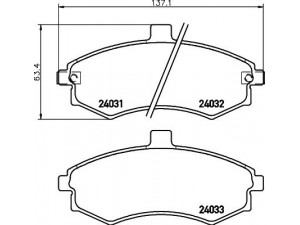 HELLA PAGID 8DB 355 010-481 stabdžių trinkelių rinkinys, diskinis stabdys 
 Techninės priežiūros dalys -> Papildomas remontas
581012DA30, 581012DA40, 581012SA31