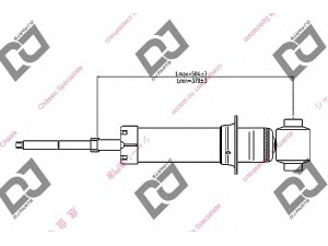 DJ PARTS DS1405GT amortizatorius 
 Pakaba -> Amortizatorius
436232, 436247, 436271, 72118774