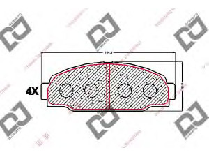 DJ PARTS BP1557 stabdžių trinkelių rinkinys, diskinis stabdys 
 Techninės priežiūros dalys -> Papildomas remontas
AY040-TY001, AY040TY001, 04465-25010