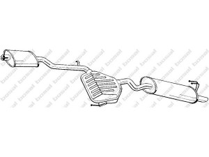 BOSAL 291-235 galinis duslintuvas 
 Išmetimo sistema -> Duslintuvas
46 472 762, 46 472 763, 46 768 049