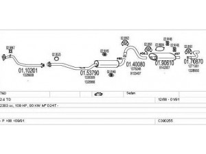 MTS C390255009233 išmetimo sistema 
 Išmetimo sistema -> Išmetimo sistema, visa