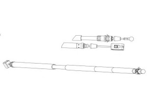 KAWE FA02262 trosas, stovėjimo stabdys 
 Stabdžių sistema -> Valdymo svirtys/trosai
1400310180, 1400310180