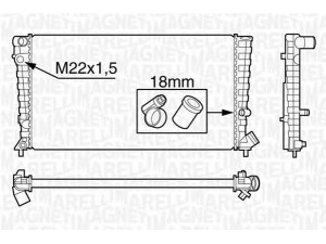 MAGNETI MARELLI 350213118300 radiatorius, variklio aušinimas 
 Aušinimo sistema -> Radiatorius/alyvos aušintuvas -> Radiatorius/dalys
133023, 96275073, 133023, 96275073