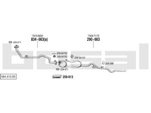 BOSAL 084.413.50 išmetimo sistema 
 Išmetimo sistema -> Išmetimo sistema, visa