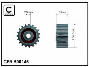 CAFFARO 500146 kreipiantysis skriemulys, paskirstymo diržas 
 Diržinė pavara -> Paskirstymo diržas/komplektas -> Laisvasis/kreipiamasis skriemulys
77 00 875 305, 77 00 875 305