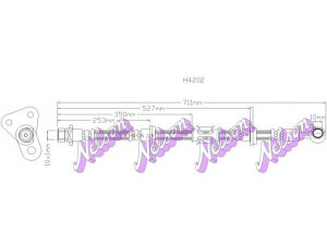 Brovex-Nelson H4202 stabdžių žarnelė 
 Stabdžių sistema -> Stabdžių žarnelės
01464SM4010, 46410SM4013, 46410SM4014