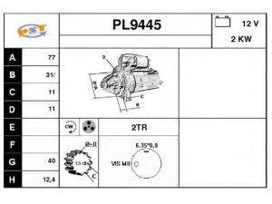 SNRA PL9445 starteris
M2T56272, M3T61171
