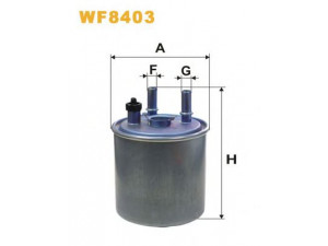 WIX FILTERS WF8403 kuro filtras 
 Techninės priežiūros dalys -> Papildomas remontas
16 40 039 78R, 8200638748