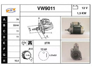 SNRA VW9011 starteris
068911023AX