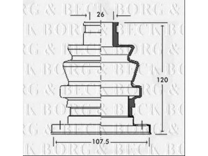 BORG & BECK BCB2311 gofruotoji membrana, kardaninis velenas 
 Ratų pavara -> Gofruotoji membrana