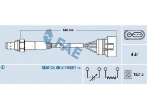 FAE 77133 lambda jutiklis 
 Išmetimo sistema -> Lambda jutiklis
95 VW 9F472 FA, 021 906 265 AK