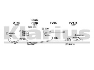 KLARIUS 630646U išmetimo sistema 
 Išmetimo sistema -> Išmetimo sistema, visa