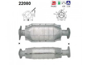 AS 22080 katalizatoriaus keitiklis 
 Išmetimo sistema -> Katalizatoriaus keitiklis
18160PP4G01, GEX8006, GEX8059, WAG103700