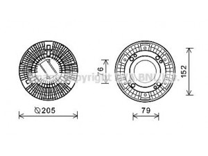 AVA QUALITY COOLING VLC058 sankaba, radiatoriaus ventiliatorius
1674189N, 1675048, 8112950N, 8112952N