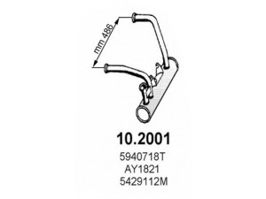 ASSO 10.2001 priekinis duslintuvas 
 Išmetimo sistema -> Duslintuvas
5429110R, 5429111B, 5465334, 5465334E