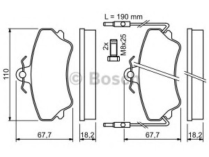 BOSCH 0 986 494 056 stabdžių trinkelių rinkinys, diskinis stabdys 
 Techninės priežiūros dalys -> Papildomas remontas
60 25 170 170, 60 25 171 456