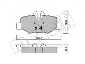 METELLI 22-0576-0 stabdžių trinkelių rinkinys, diskinis stabdys 
 Techninės priežiūros dalys -> Papildomas remontas