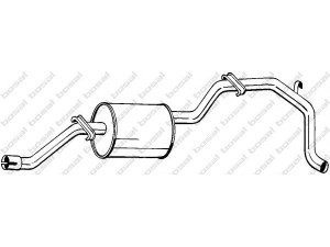 BOSAL 285-413 galinis duslintuvas 
 Išmetimo sistema -> Duslintuvas
147 253 609, 179 253 609