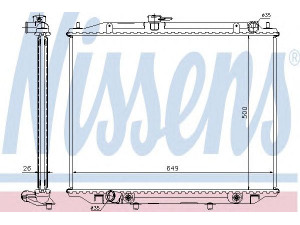 NISSENS 68707A radiatorius, variklio aušinimas 
 Aušinimo sistema -> Radiatorius/alyvos aušintuvas -> Radiatorius/dalys
21460-2X800