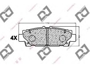 DJ PARTS BP1274 stabdžių trinkelių rinkinys, diskinis stabdys 
 Techninės priežiūros dalys -> Papildomas remontas
04466-50010, 04466-50070, 0446650010