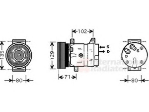 VAN WEZEL 4300K367 kompresorius, oro kondicionierius 
 Oro kondicionavimas -> Kompresorius/dalys
7700103536, 7700499859, 7701499859