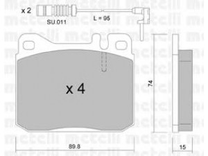 METELLI 22-0011-0K stabdžių trinkelių rinkinys, diskinis stabdys 
 Techninės priežiūros dalys -> Papildomas remontas