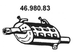 EBERSPÄCHER 46.980.83 galinis duslintuvas 
 Išmetimo sistema -> Duslintuvas
14300-60B01, 14300-60E10, 14300-63E10