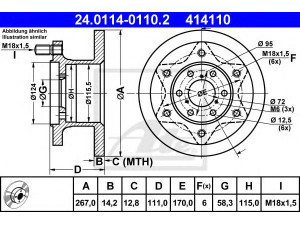 ATE 24.0114-0110.2 stabdžių diskas 
 Dviratė transporto priemonės -> Stabdžių sistema -> Stabdžių diskai / priedai
1904529, 93800492