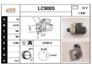 SNRA LC9005 starteris 
 Elektros įranga -> Starterio sistema -> Starteris
4475025, 46231576, 46235358, 77716430