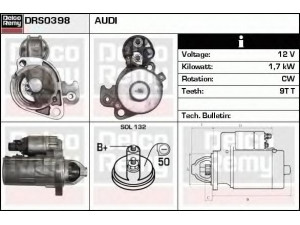 DELCO REMY DRS0398 starteris 
 Elektros įranga -> Starterio sistema -> Starteris
079911023C, 079911023D
