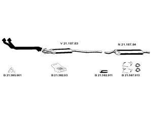 EBERSPÄCHER 212026 išmetimo sistema 
 Išmetimo sistema -> Išmetimo sistema, visa