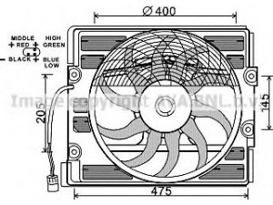 AVA QUALITY COOLING BW7527 ventiliatorius, radiatoriaus 
 Aušinimo sistema -> Oro aušinimas
64548369070, 64548380774, 8369070