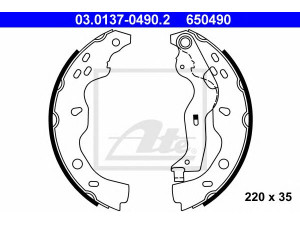 ATE 03.0137-0490.2 stabdžių trinkelių komplektas 
 Techninės priežiūros dalys -> Papildomas remontas
71742832, 71747587, 53200-79J00