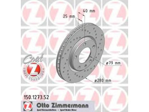 ZIMMERMANN 150.1273.52 stabdžių diskas 
 Dviratė transporto priemonės -> Stabdžių sistema -> Stabdžių diskai / priedai
3411 2 225 677, 3411 2 226 455