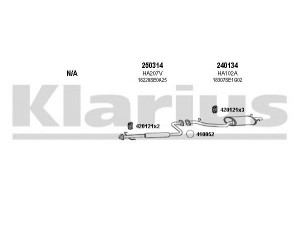 KLARIUS 420077E išmetimo sistema 
 Išmetimo sistema -> Išmetimo sistema, visa